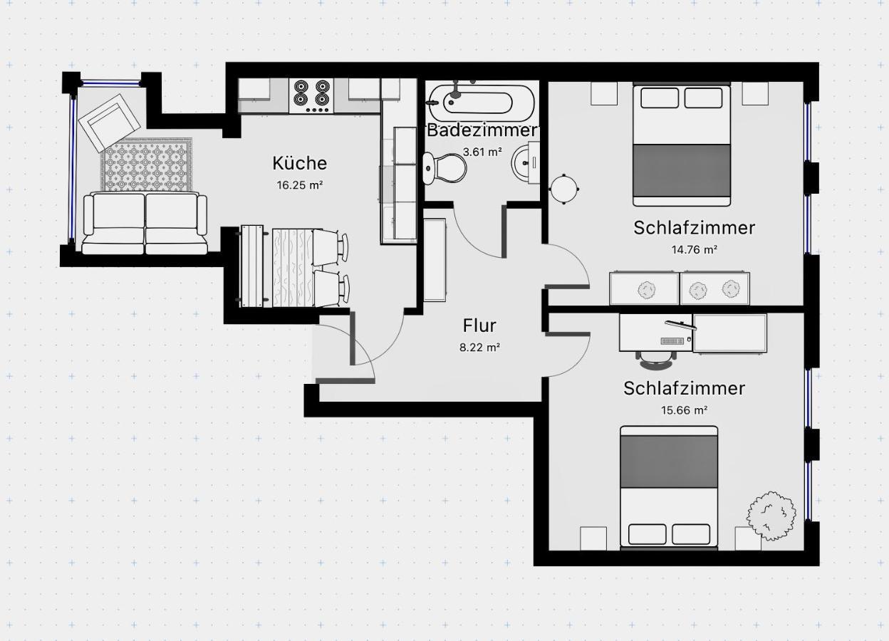 Purple Kitchen - Apartment Mit Grosser Wohnkueche ブレーマーハーフェン エクステリア 写真